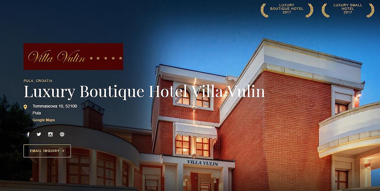 Luxury Boutique Hotel Villa Vulin Пула Екстер'єр фото